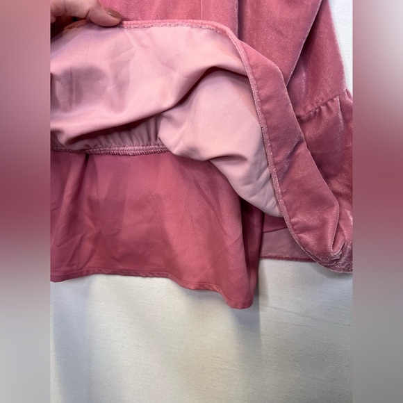 J Crew pink velvet peplum cami tank size 14 tall fully lined feminine elegant - Picture 8 of 10